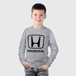 Лонгслив хлопковый детский Honda logo, цвет: меланж — фото 2