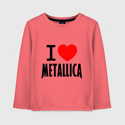 Детский лонгслив I love Metallica