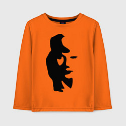 Лонгслив хлопковый детский Саксофонист или девушка, цвет: оранжевый