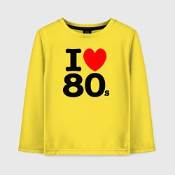 Детский лонгслив I Love 80s