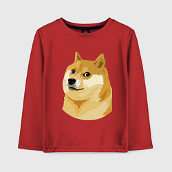 Лонгслив хлопковый детский Doge, цвет: красный