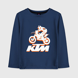 Детский лонгслив KTM белый