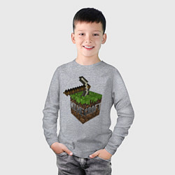 Лонгслив хлопковый детский Minecraft Grabber, цвет: меланж — фото 2
