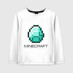 Лонгслив хлопковый детский Minecraft Diamond, цвет: белый