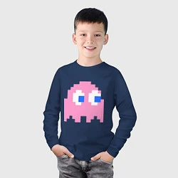 Лонгслив хлопковый детский Pac-Man: Pinky, цвет: тёмно-синий — фото 2