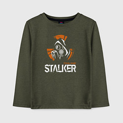 Лонгслив хлопковый детский STALKER: Online, цвет: меланж-хаки
