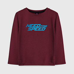 Лонгслив хлопковый детский Need for speed, цвет: меланж-бордовый