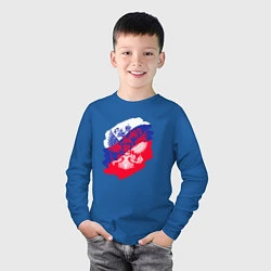 Лонгслив хлопковый детский Россия, цвет: синий — фото 2