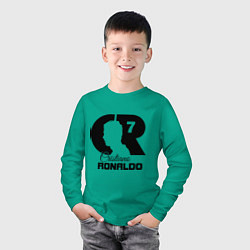 Лонгслив хлопковый детский CR Ronaldo 07, цвет: зеленый — фото 2