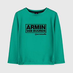 Лонгслив хлопковый детский Armin van Buuren, цвет: зеленый