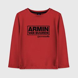 Лонгслив хлопковый детский Armin van Buuren, цвет: красный