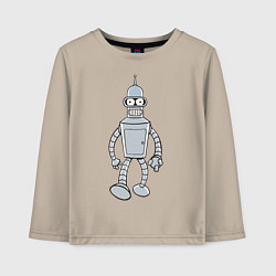 Лонгслив хлопковый детский Iron Bender, цвет: миндальный
