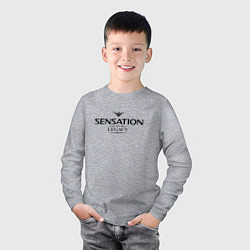 Лонгслив хлопковый детский Sensation: The Legacy, цвет: меланж — фото 2