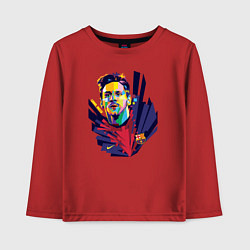 Лонгслив хлопковый детский Messi Art, цвет: красный