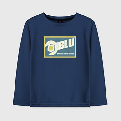 Лонгслив хлопковый детский BLU, цвет: тёмно-синий