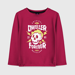 Лонгслив хлопковый детский Dweller Forever, цвет: маджента