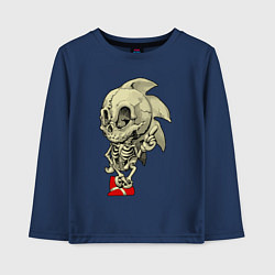 Лонгслив хлопковый детский Sonic skeleton, цвет: тёмно-синий