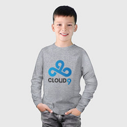 Лонгслив хлопковый детский Cloud9, цвет: меланж — фото 2