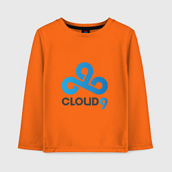 Лонгслив хлопковый детский Cloud9, цвет: оранжевый
