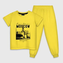 Пижама хлопковая детская Moscow Kremlin 1147, цвет: желтый