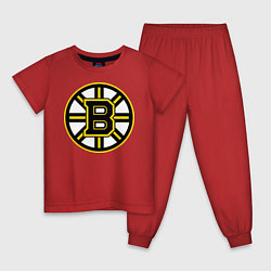 Пижама хлопковая детская Boston Bruins, цвет: красный