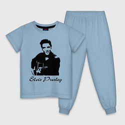 Пижама хлопковая детская Elvis Presley, цвет: мягкое небо