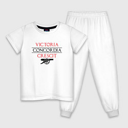 Пижама хлопковая детская Arsenal: Concordia Crescit, цвет: белый