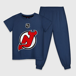 Пижама хлопковая детская New Jersey Devils: Kovalchuk 17, цвет: тёмно-синий