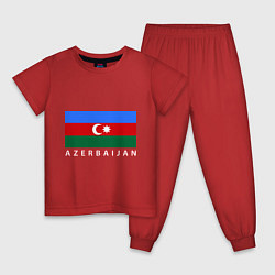 Пижама хлопковая детская Азербайджан, цвет: красный
