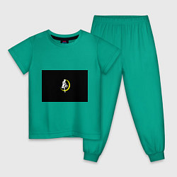 Пижама хлопковая детская Сейлор Мун, цвет: зеленый