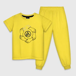 Пижама хлопковая детская Linkin Park: Brotherhood, цвет: желтый
