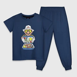 Пижама хлопковая детская Summer Mario, цвет: тёмно-синий