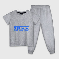 Пижама хлопковая детская Judo: More than sport, цвет: меланж