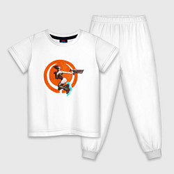 Пижама хлопковая детская Quake champions, цвет: белый