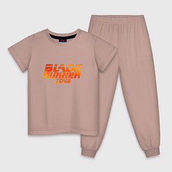 Пижама хлопковая детская Blade Runner 2049, цвет: пыльно-розовый