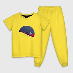Пижама хлопковая детская Starman, цвет: желтый