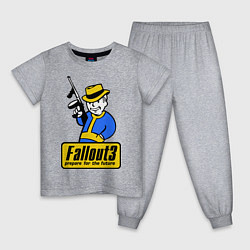 Пижама хлопковая детская Fallout 3 Man, цвет: меланж