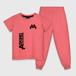Пижама хлопковая детская Asking Alexandria Style, цвет: коралловый