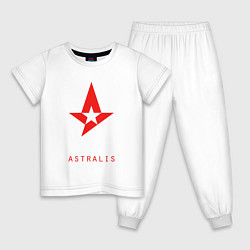 Пижама хлопковая детская Astralis - The Form, цвет: белый