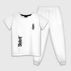 Пижама хлопковая детская Slipknot Music цвета белый — фото 1
