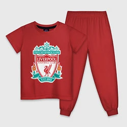 Пижама хлопковая детская Liverpool FC, цвет: красный