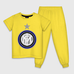 Пижама хлопковая детская Inter FC, цвет: желтый