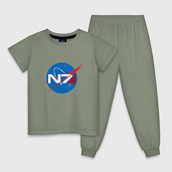 Пижама хлопковая детская NASA N7, цвет: авокадо