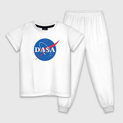 Пижама хлопковая детская NASA: Dasa, цвет: белый