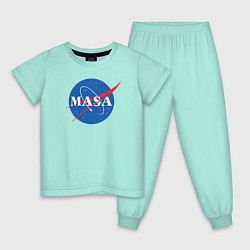 Пижама хлопковая детская NASA: Masa, цвет: мятный