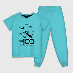 Пижама хлопковая детская The 100, цвет: бирюзовый