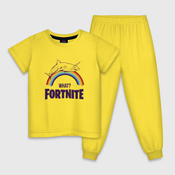 Пижама хлопковая детская What Fortnite?, цвет: желтый