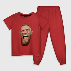 Пижама хлопковая детская McGregor: Smile Face, цвет: красный
