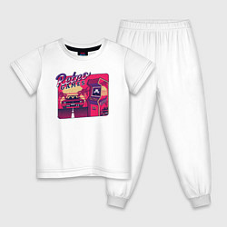 Пижама хлопковая детская Ретро Игры, цвет: белый