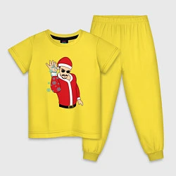 Пижама хлопковая детская Новогодний Повар, цвет: желтый